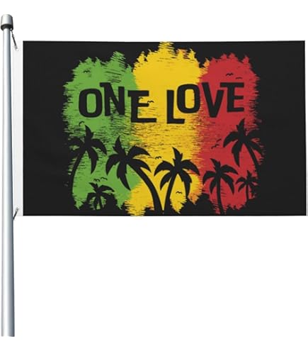 Amazon.com : One Love Jamaican Rasta Reggae Garden Flag Yard House